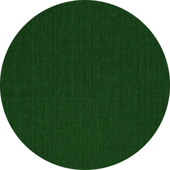 Ahgly Company Indoor Round Abstract Green Contemporary Area Rugs, 3' Round