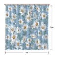 thumbnail image 5 of Lightblue Daisy Flower Green Leaves Pattern Shower Curtain 72"x72" ,Bathroom Decorative Shower Curtains Set with 12 Hooks,Modern Waterproof Washable Shower Curtain, 5 of 6