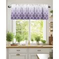thumbnail image 2 of Lavender Purple Valances for Windows Moroccan Trellis Abstract Gradient Geometric Valance Rod Pocket Short Window Treatments Curtains for Kitchen Bathroom Living Room Bedroom, 42 x 18 Inch, 2 of 7