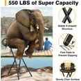 thumbnail image 3 of Portable Folding Chair with Handle, Heavy Duty Round Fold Stool Chair with 550lbs Capacity for Adults, 24 Inch Foldable Stool for Dorm, Kitchen, Vanity, Church and Outdoor use, 3 of 8