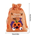 thumbnail image 3 of Ltvvegg Halloween Goodie Bags, Trick or Treat Bags, Pumpkin Halloween Candy Bags with Drawstring, Halloween Gift Bags Candy Pouches for Halloween Party Favors(4x6In), 3 of 7
