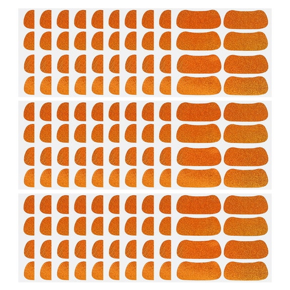 Uxcell 120 Pairs Sports Eye Black Stickers, Under Eye Black Strips Football Face Stickers Breathable Eyeblack Sticker for Baseball Fans on Game Day, Glitters Orange
