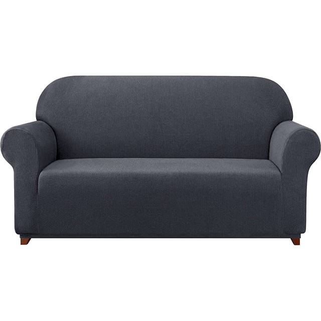 1pc Stretch Soft Sofa Cover for Universal Sofa in Living Room (Grey, Queen Size)