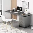 thumbnail image 3 of Computer Workbench Office Desks Table Bedroom Secretaire Simplicity Office Desks Single Laptop Escritorios Work Furniture QF50OD My Lux Decor Round, 3 of 14