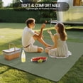 thumbnail image 4 of Green Solid Color Outdoor Rug 3x5 Ft - Reversible Patio Rug Outdoor Camping Rugs, Aesthetics Contemporary Luxury Washable Indoor Outdoor Area Rugs, Non-Slip Outdoor Carpet Runner for Deck/Porch, 4 of 8