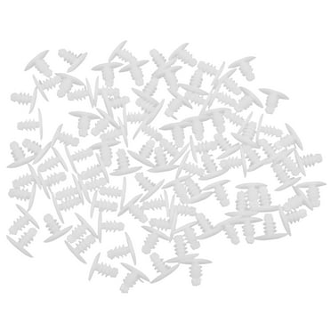 100pcs 5mm Hole White Car Fender Plastic Rivets Fastener Clips Retainers