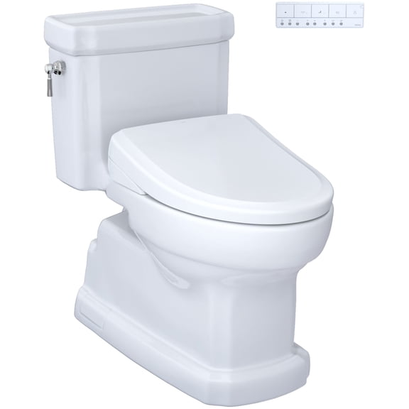 Toto Cst974cefgat40 Guinevere 1.28 Gpf One Piece Elongated Chair Height Toilet - Cotton