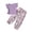 Purple, variant on Toddler Baby Girl Clothes Short Sleeve Ruffle Shirt Floral Pant Set 2 Piece Outfits for Girls Cute Clothing Set(Red,1-2 Years)