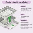 thumbnail image 4 of Dual-Layer Stainless Steel Cat Sifting Litter Box - Odor Control Tray with Zeolite Litter Pellets, Includes Scoop, Pads & Trays, 4 of 5