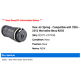 thumbnail image 2 of Rear Air Spring - Compatible with 2006 - 2012 Mercedes-Benz R350 2007 2008 2009 2010 2011, 2 of 2