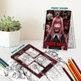 thumbnail image 4 of NETHOUSE Horror Anime Coloring Book Spiral Bound for Adults Teen Girl, A5 Wooden Cover, 30 Darkness With Horror Anime Coloring Pages for Stress Relief and Relaxation, 4 of 6