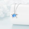 thumbnail image 2 of Turtle Necklace For Women Sterling Silver Blue Crystal Necklace Ocean Pendant Necklace Birthday Present for Wife Turtle Lovers, 2 of 5