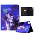 thumbnail image 1 of ELEHOLD Flip Leather Case design for iPad Pro 11 inch 2022/2021/2020/2018 Air 5th/4th 10.9 Card Slots Kickstand Auto Wake/Sleep Function Cute Pattern Shockproof Case,D, 1 of 8