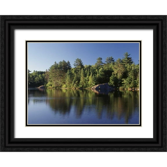 Grandmaison, Mike 18x14 Black Ornate Wood Framed with Double Matting Museum Art Print Titled - Canada, Ontario, Lake