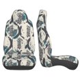 thumbnail image 2 of LAKIMCT Vintage Style Print Car Seat Covers Vehicle Front Seat Covers Universal Fit Seat Protector, 2 of 9