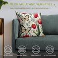 thumbnail image 4 of Pioneer Flower And Butterfly Pillow Covers,Pioneer Flower And Butterfly Throw Pillow Covers 24"×24" ,Living Room Sofa Couch Pillow Covers,Decorative Pillow Covers, 4 of 7