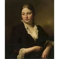 thumbnail image 2 of Anonymous 15x17 Black Ornate Wood Framed Double Matted Museum Art Print Titled - Portrait of a Young Woman - Johana Freun Von Tschamer, 2 of 5