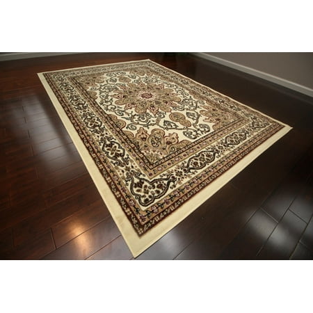 Isfahan Cream - New Generations Cream Ivory Oriental Traditional Isfahan Persian Area Rugs Rug 8023cream