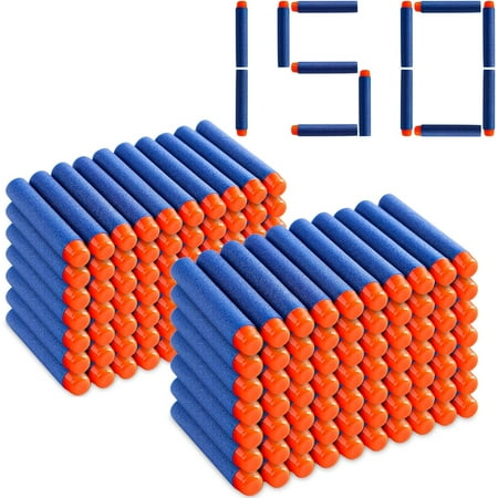Refill Darts Bullets Compatible with Nerf Guns N-Strike Elite Series, 300PCS Refill Darts Premium Foam Bullets Pack with Portable Storage Bucket