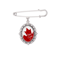 thumbnail image 1 of Happy Canada Day 4th Of July Maple Texture Brooch Pin Dress Shirt Shawl Clips, 1 of 3