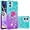 Green Purple, variant on Glitter Case for Samsung Galaxy A04e, Bling Sparkle Colorful Gradient Quicksand Waterfall Soft TPU Liquid Case Cover with Ring Stand for Samsung Galaxy A04e/ A03/ M04/ F04 LSJB-Pink Purple
