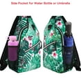 thumbnail image 6 of Mosiso Polyester Sling Bag Backpack Travel Hiking Outdoor Sport Crossbody Shoulder Bag Multipurpose Daypack for Women Men, Palm Leaf Flower, 6 of 8