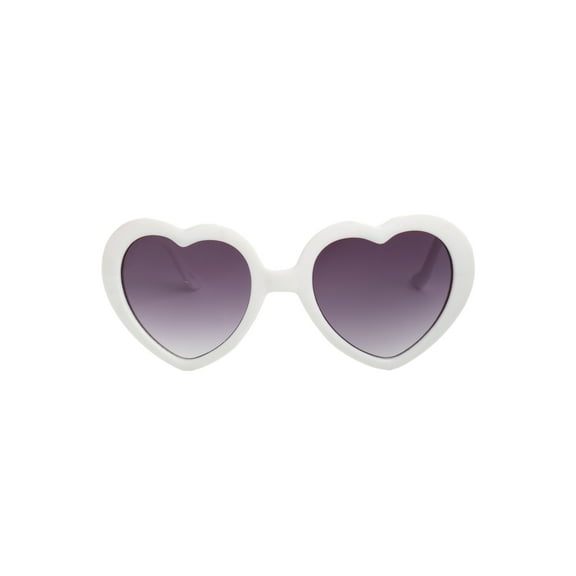Gravity Shades Heart Shaped Sunglasses, White