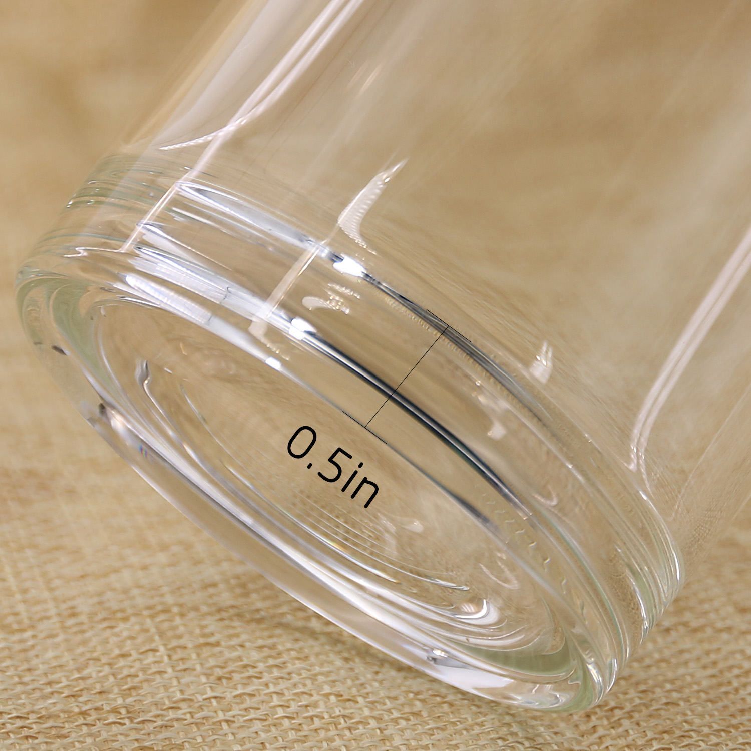 Bonison, Borosilicate Glass Water Bottle with Assorted Colorful Nylon Sleeve, BPA Free, 18.5 oz - image 3 of 6