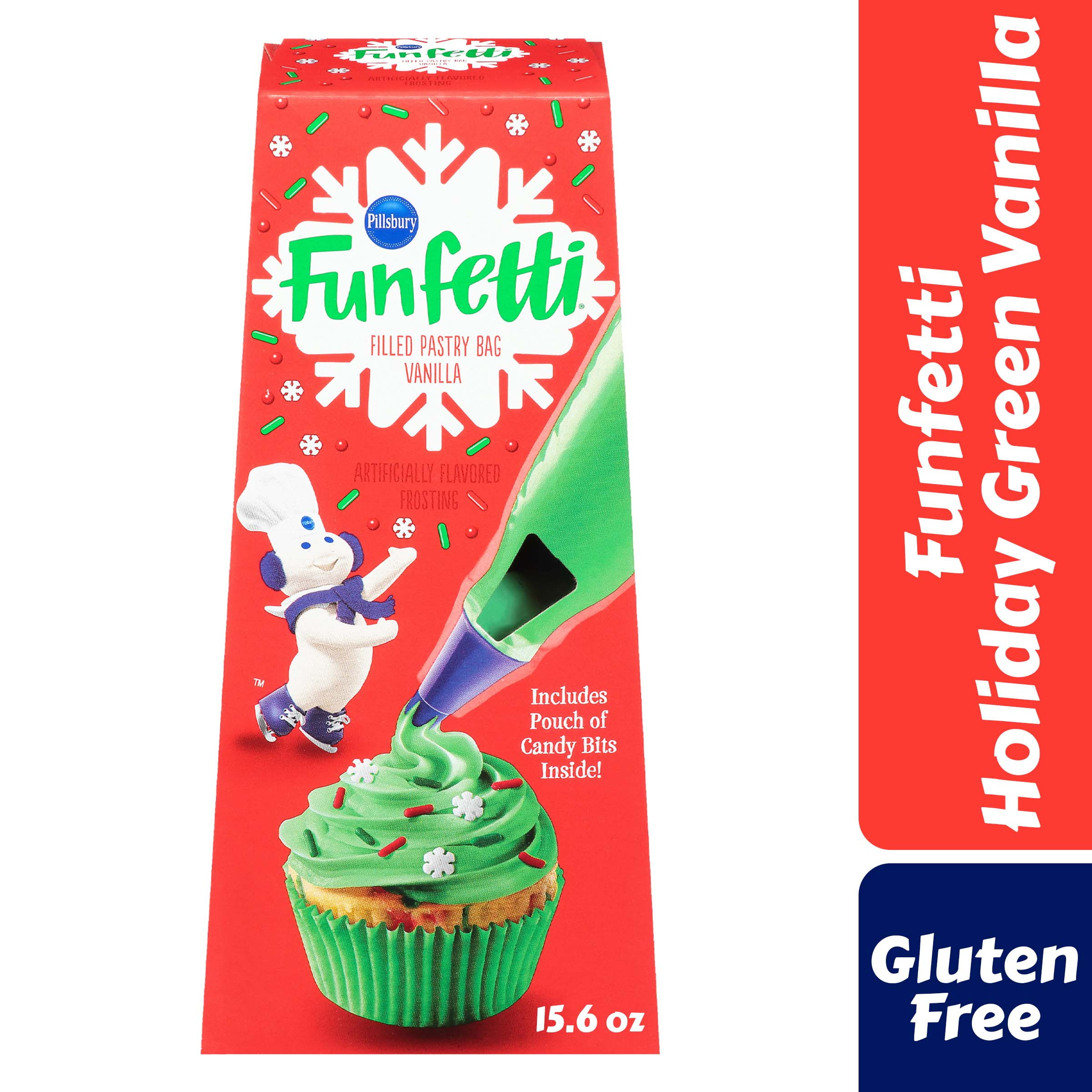 Pillsbury Funfetti Holiday Vanilla Flavored ReadytoUse Frosting Bag