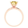 thumbnail image 4 of Clara Pucci 14K Rose Gold Solid Gold Yellow Solitaire Anniversary Ring for Women - 2 cttw Round Cut, 4 of 8