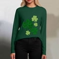 thumbnail image 5 of UngA St Patricks Day Shirt Women Long Sleeve Heart Lucky Clover T-Shirts St Patty's Day Long Sleeve Gift Tees Tops,Size M, 5 of 8