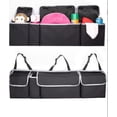 thumbnail image 1 of Organizador y almacenamiento para el maletero del automóvil, organizador colgante para el asiento trasero, bolsa de almacenamiento impermeable con 4 bolsillos, interior del automóvil, 1 of 4