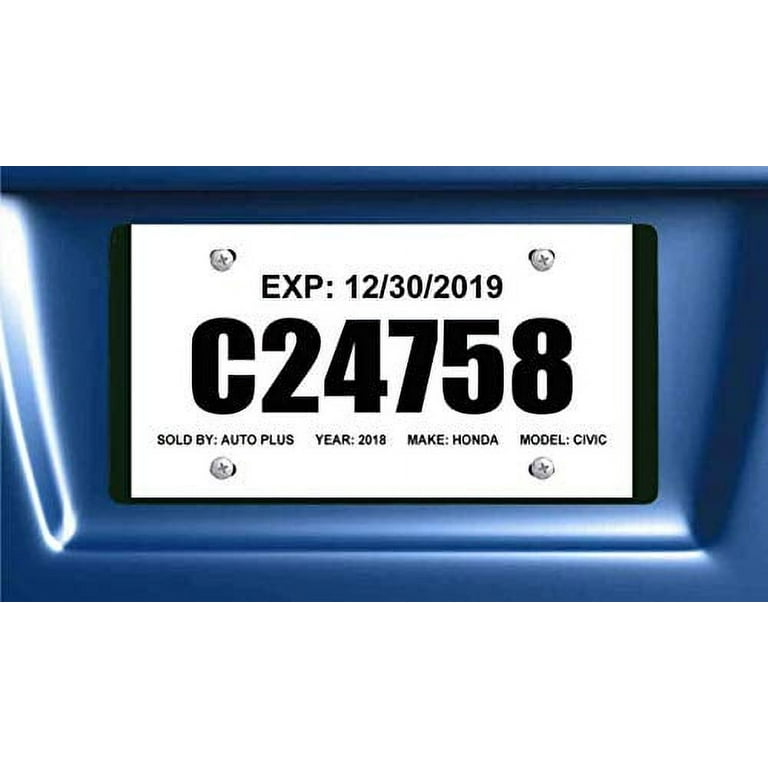 Auto Dealer Supplies Tear Resistant Temporary Tags for Car Dealers Blank Printable 1 Perforated Tear Off Section Walmart