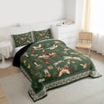thumbnail image 3 of Homewish Teens Chic Floral Mushroom 3 Pieces Queen Comforter Set,Ladybug Moth Dragonfly Ultra Soft Bedding Sets,Exotic Style Bedding Comforter Set Breathable,Ultra Soft Home Decor,Reversible, 3 of 8