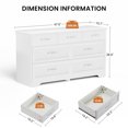 thumbnail image 2 of Dresser for Bedroom, Wood Dressers with 7 Drawers, Double Dressers with Metal Pulls, Modern Chest of Drawers for Bedroom, Living Room, White, 2 of 6