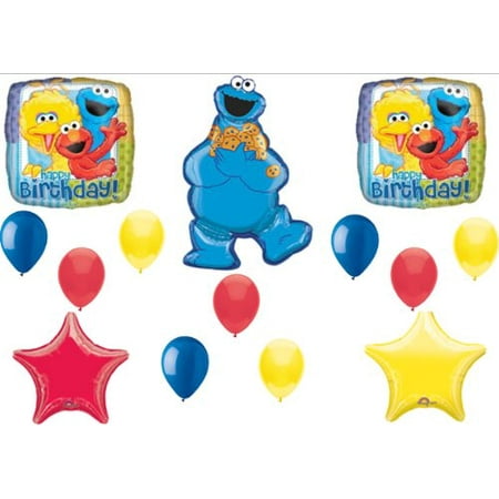 Cookie Monster Elmo Sesame Street Birthday Party Balloons