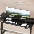 thumbnail image 6 of Homall 55" Wide Electric Height Adjustable Standing Desk with Monitor Stand Lifting Range 28~46" Stand Up Office Desk for Home Office,Black, 6 of 7