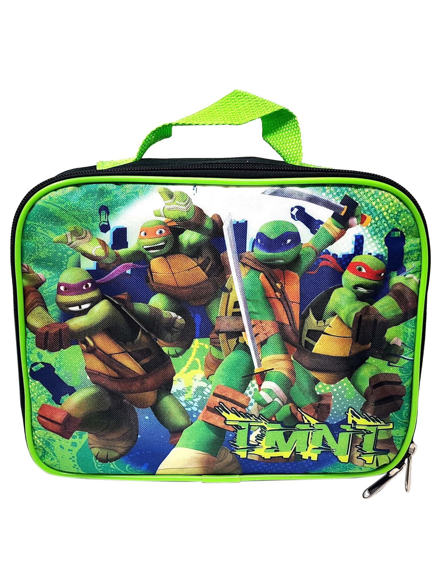 TMNT Michelangelo Large School Backpack Insulated Lunch Bag 2pc Set Mike Face 