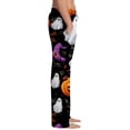thumbnail image 4 of Men's Halloween Pajama Pants Candy Spider Web Drawstring Funny Sleep Pants Pumpkin Skull Elastic High Waist Spooky Pajama Pants, S, 4 of 6