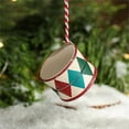thumbnail image 4 of Adorno Navideño Danés Pintado A Mano Para Árbol De Navidad Border Festive Tambor En Miniatura Para Colgar Ambiente Festivo, 4 of 5
