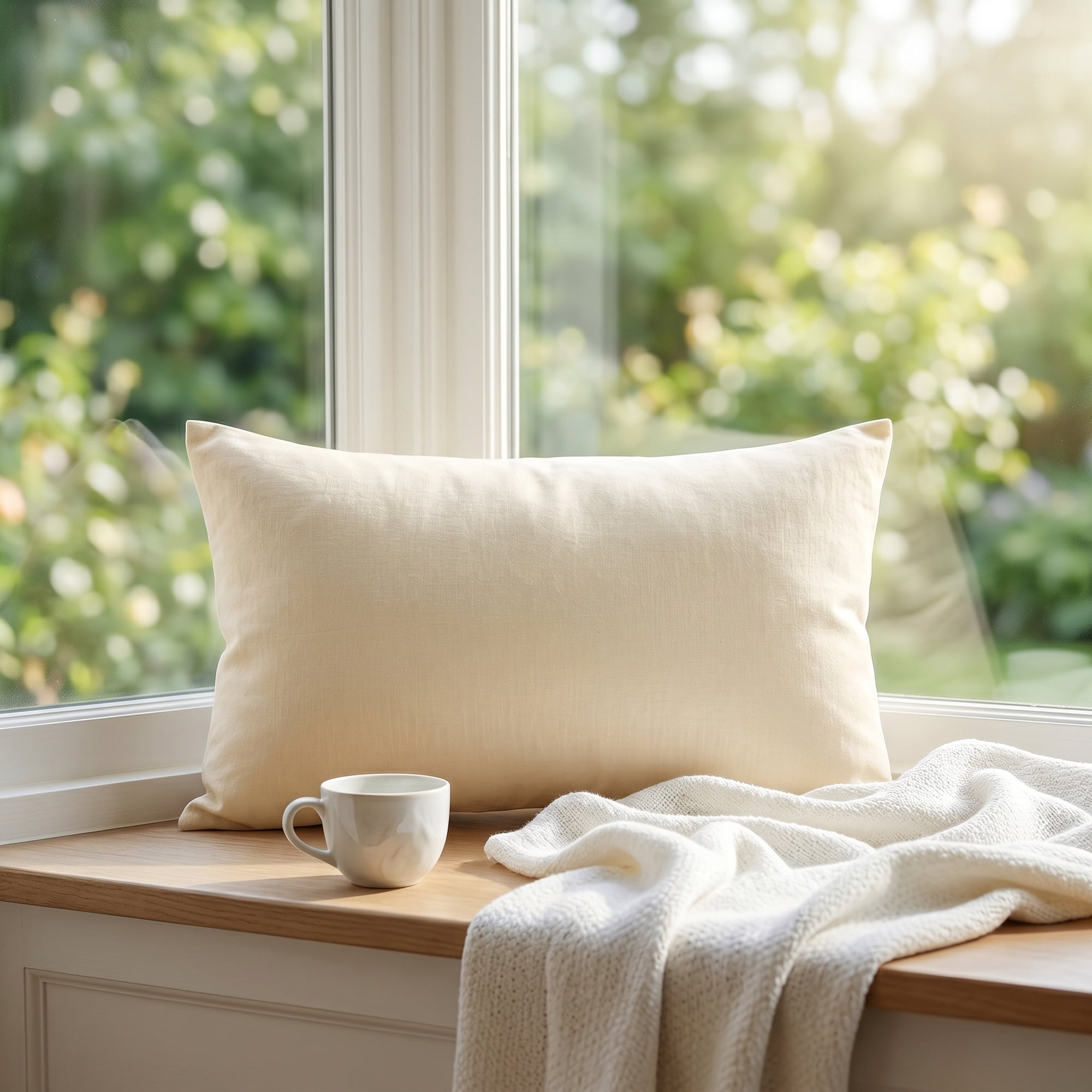 Unique Bargains 2 Pcs Cotton Pillowcase Envelope Closure Wrinkle Resistant Creamy yellow