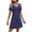 Blue womens dresses, variant on Wycnly Womens Dresses Evening Party Sexy Lace Trim Cold Shoulder Tunic Short Dresses Summer Solid V-Neck Short Sleeve Formal Mini Dress Blue l