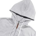 thumbnail image 5 of Pullover Hoodies with Quarter Zipper Long Sleeve Fleece Lined Sweatshirts Mens Casual Solid Color Thermal Warm Athletic Workout Hooded Shirts, 5 of 6