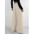 thumbnail image 5 of PRETTYGARDEN Womens Fall Wide Leg Trousers High Elastic Waist Loose Pleated Long Flowy Palazzo Work Pants with Pockets, 5 of 7