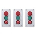 thumbnail image 1 of 3X NC Arrêt d'Urgence Pas de Station de Commutation Momentanée Rouge Vert 600V 10A, 1 of 5