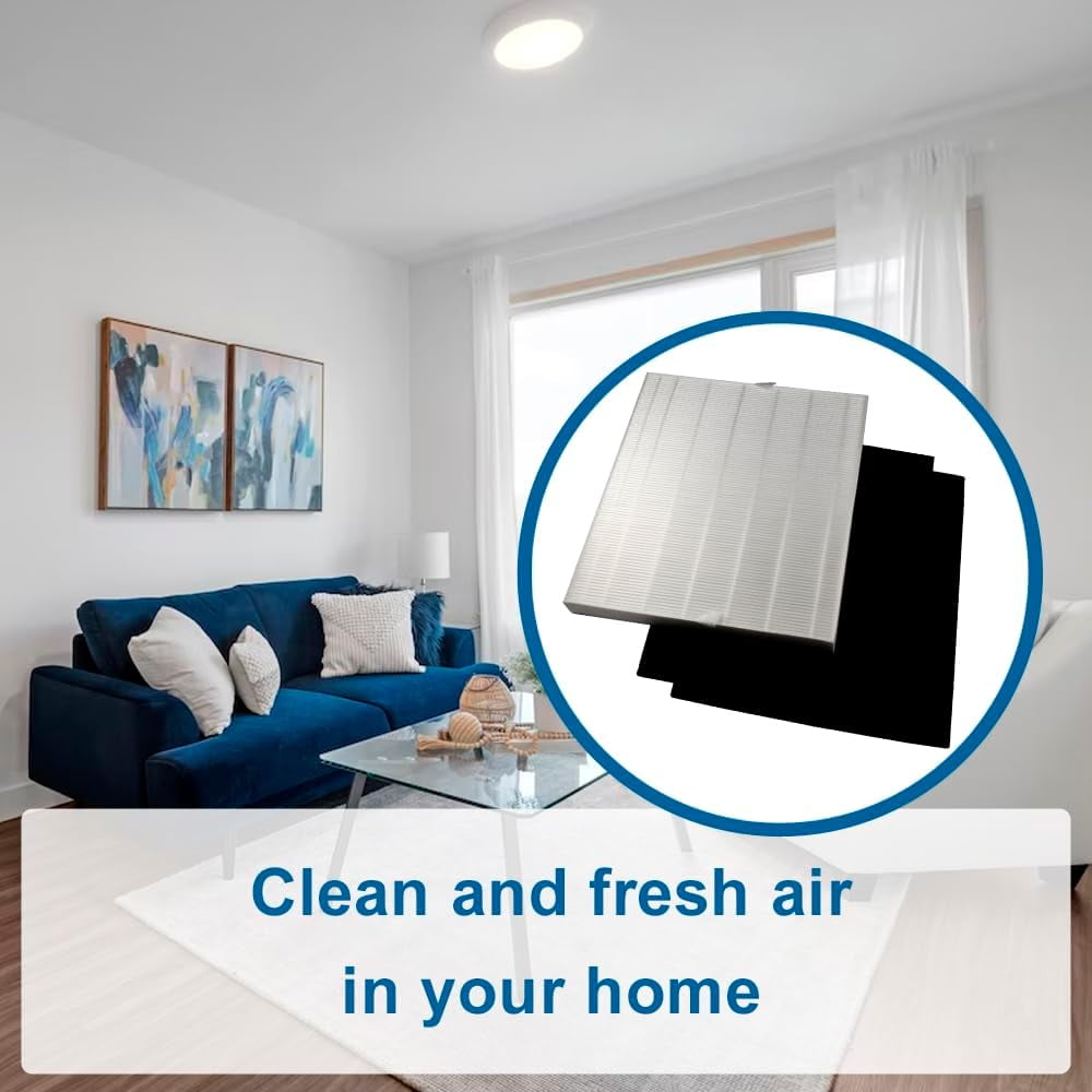 HQRP AP-1512HH Replacement Filter Compatible with Coway Airmega AP1512HH Mighty, AP-1518R Airmega 200M Air Purifier, Part 3304899, 1 True HEPA Filter + 2 Activated Carbon Pre-Filters