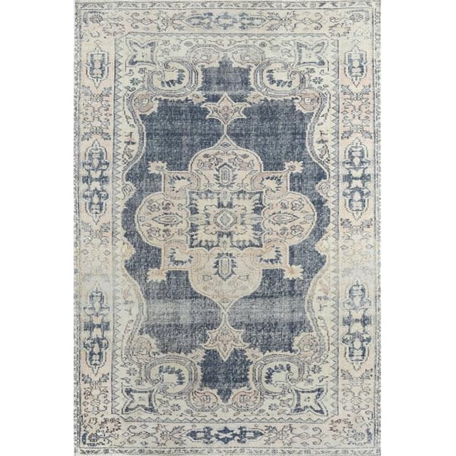Momeni CHANDCHN-6NVY5686 5 ft. 6 in. x 8 ft. 6 in. Chandler Machine Made Traditional Rectangle Area Rug, Navy