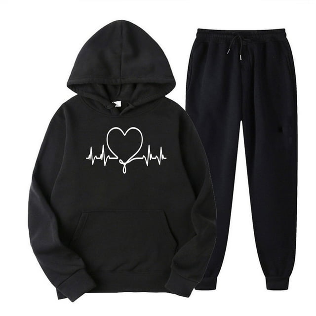 Birdeem Hauts pour Femmes Manches Longues Mode Imprimée Sports Pantalons Longs Décontractés Ensemble de Hauts à Capuche Manches Longues