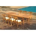 thumbnail image 4 of Grade-A Teak Dining Set: 6 Seater 7 Pc: 122" Caranas Double Extension Rectangle Table And 6 Osborne Armless Chairs Outdoor WholesaleTeak #WMDSWVm, 4 of 5