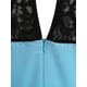 thumbnail image 5 of VISgogo Vestido de encaje para mujer, sin mangas, cuello redondo, cintura alta, patchwork, informal, vestido de fiesta VISgogo moda, 5 of 9